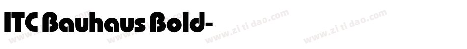 ITC Bauhaus Bold字体转换